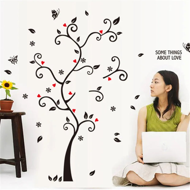 DIY Family Photo Frame Tree Wall Sticker Home Decor Living Room Bedroom Vintage Poster Wall Art Decals Home Decoration Wallpaper