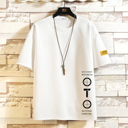 Short Sleeve T Shirt Men'S For 2024 Summer Print Black White Tshirt Top Tees Brand Fashion Clothes Plus Size M-5XL O NECK