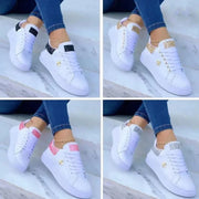 Autumn Shoes Waterproof White Sneakers for Women Korean Version Lace Up Casual Flat Sport Shoes Ladies Vulcanized Shoes 2023