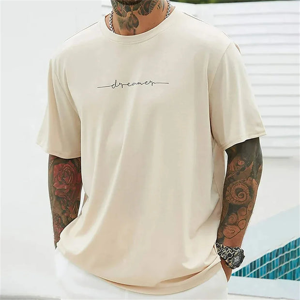 Simple Summer Men's T-shirt High-quality Men's Top Everyday Casual Sports Shirt Trend New Clothing Oversized Loose Short Sleeve