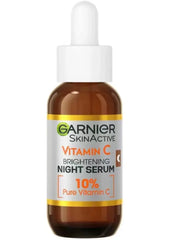 GARNIER 10% VC Brightening Night Essence 30ml Vitamin C Serum  Improve Dullness Yellowing Whiten Skin Tone Rare Beauty Skincare