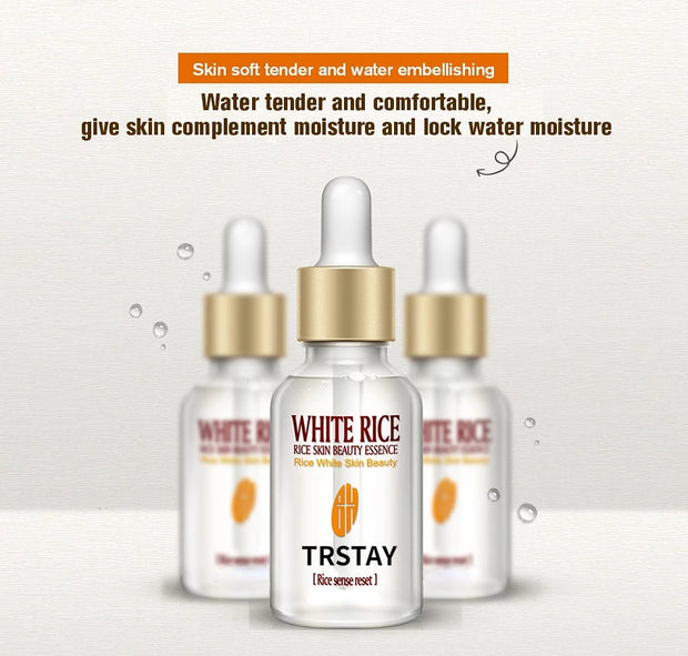 New White Rice Whitening Serum Face Moisturizing Cream Anti Wrinkle Anti Aging Face Fine Lines Acne Treatment Skin Care