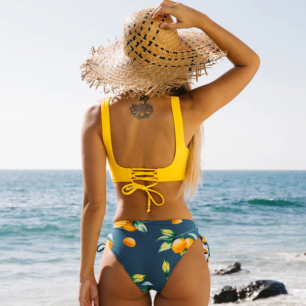 Sexy Bikini 2024 Tankini Set Push Up Lady Women Solid Swimsuit Beachwear Bathing Dressing Brazilian Swimming Suit Tankini