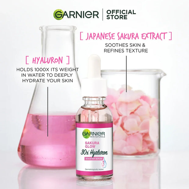 Sakura Glow 30x Hyaluronic Booster Skin Care Face Serum Natural Glow Serum Nourishing Serum Face Moisturizer