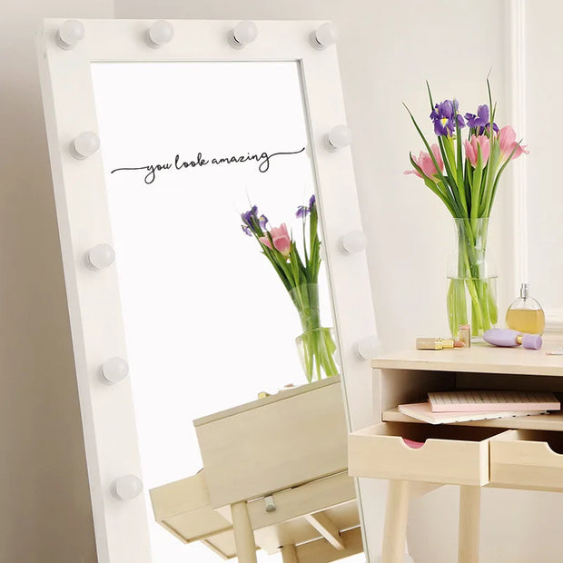 You Look Amazing Mirror Decal Vinyl Decal Bathroom Decor Inspire Motivational Quote Sticker Fitting Room Bedroom Decoration