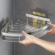 Bathroom Shelf Kitchen Storage Organizer Aluminum Alloy Shampoo Rack Shower Shelf Bathroom Accessories No Drill Shelf