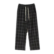 Men Checkered Casual Pants Loose Straight Corduroy Pants Sweatpants Man Fashion Streetwear 2023 Spring New Hip Hop Trousers