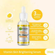 Garnier Bright Complete 30x Vitamin C Niacinamide Booster Serum Whitening Skin Tone Essence Fade Acne Mark Beauty Products