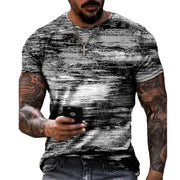 Summer Graffiti 3D Print Men's T-shirts Streetwear Polyester 0-Neck Loose Short Sleeve Tops Casual Loose Tee Shirts Men Clothing