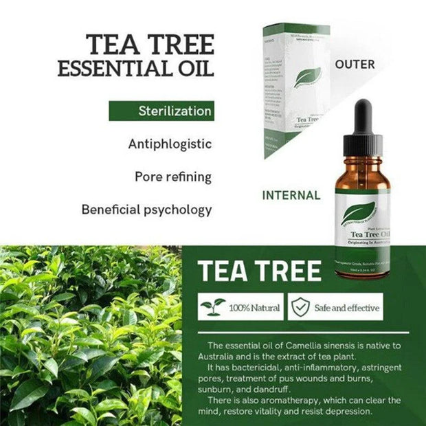 Natural Tea Tree Oil Moisturizer Face Body Skin Care For Women Hair Care Fragrance Aromatherapy Pure Massage Essential Oil