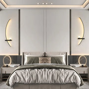 Wall lamp Nordic modern black gold minimalist living room sofa background wall decorative lamp light luxury bedroom bedside lamp