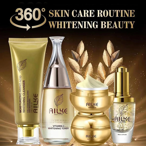 AILKE Premium High-end Collagen Set to Improve Skin's Elasticity, Wrinkle Care, Routine Kit for Smooth, Radiant Skin, Gift Set