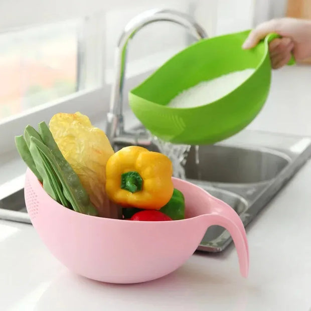 Rice Washing Filter Strainer Basket Colander Sieve Fruit Vegetable Bowl Drainer Cleaning Tools Home Kitchen Kit kitchen tools