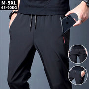 Men's Casual Pants Business Stretch Slim Fit Elastic Waist Jogger Korean Classic Blue Black Gray Male Brand Trousers
