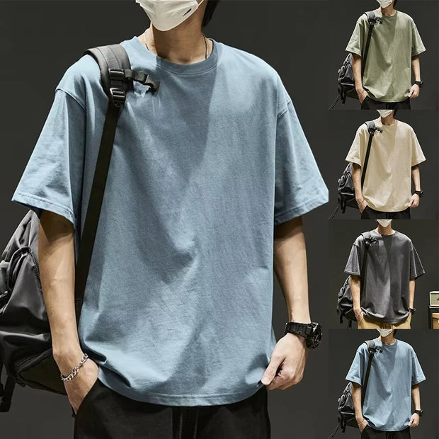 Fashion Summer T-shirt For Man Casual O Neck Short Sleeve Oversize Hip-Hop Loose Tops Tees T Shirts Men's Clothing