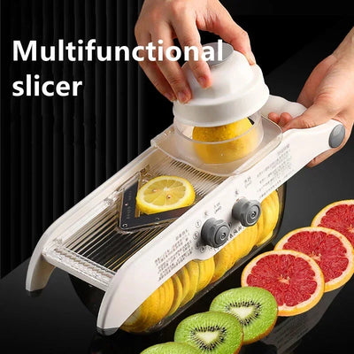 Lemon Slicer Multifunctional Vegetable Grater With Basket Fruit Potato Chopper Carrot Cutter  Slicer Kitchen Accessories Tools